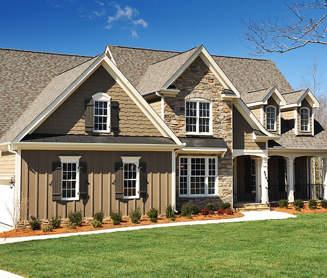 Siding on a Idaho home