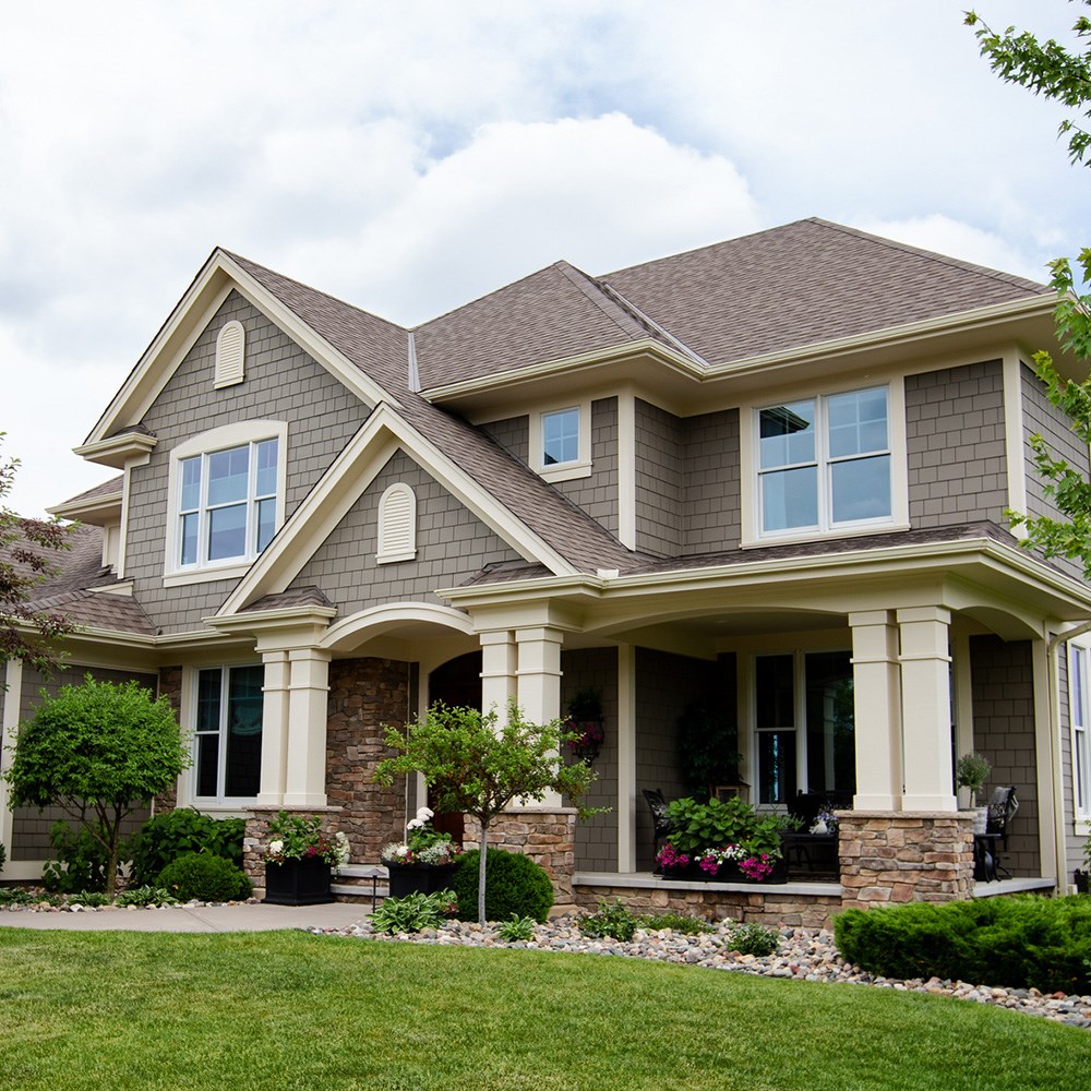 siding shown on front of residential home