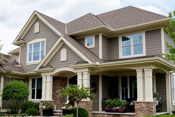 siding shown on front of residential home