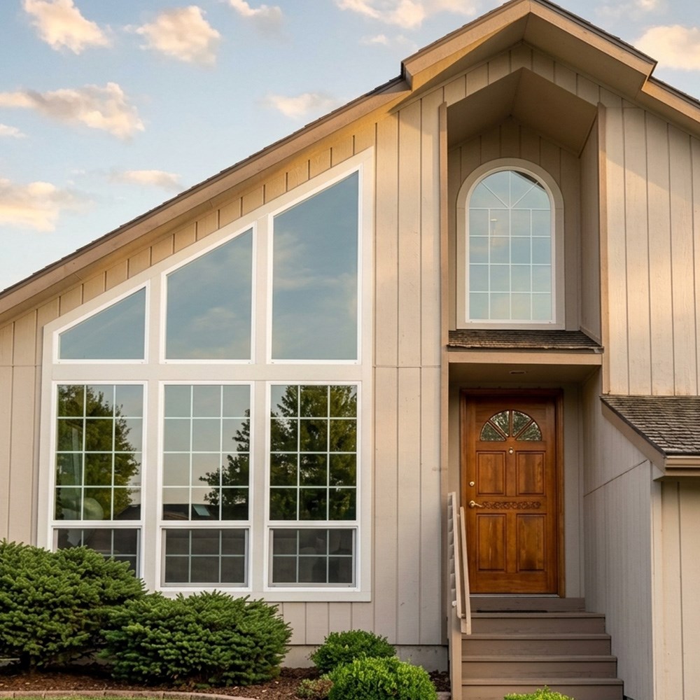 window on residential home