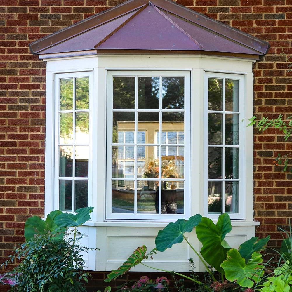 window on the side of a residential home