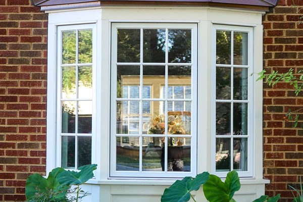 window on the side of a residential home