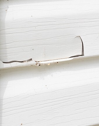 Cracked siding
