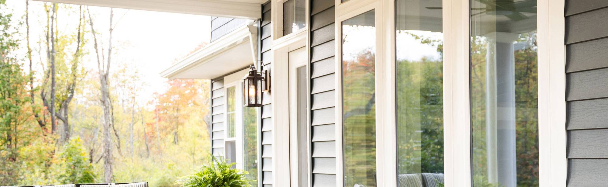 Casement window on a home in Washington