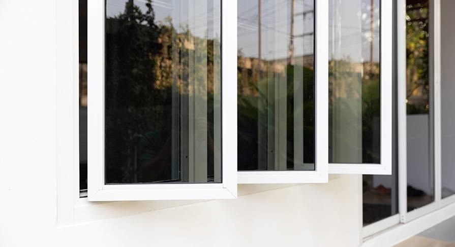 Casement window on a home in Washington